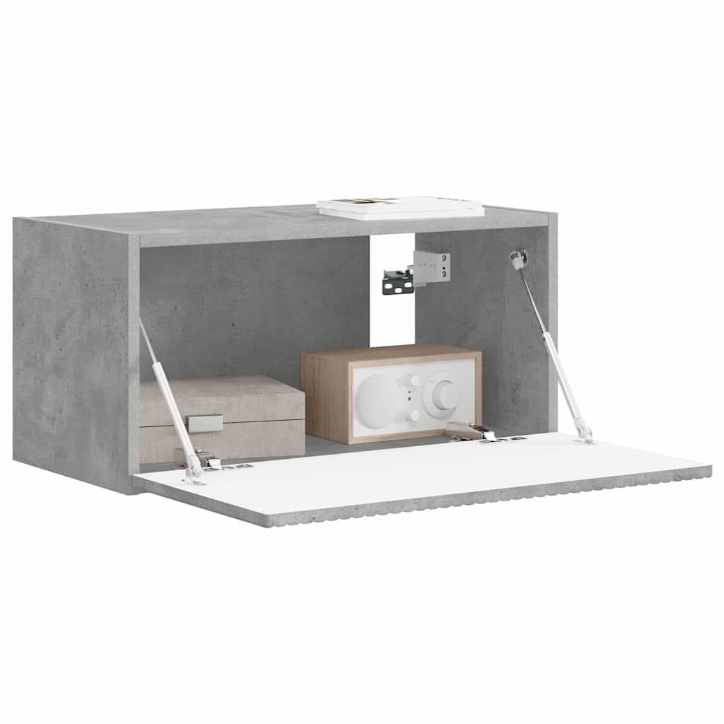 Meuble TV mural Béton 60 x 31 x 29,5 cm Bois d'ingénierie - XIOS
