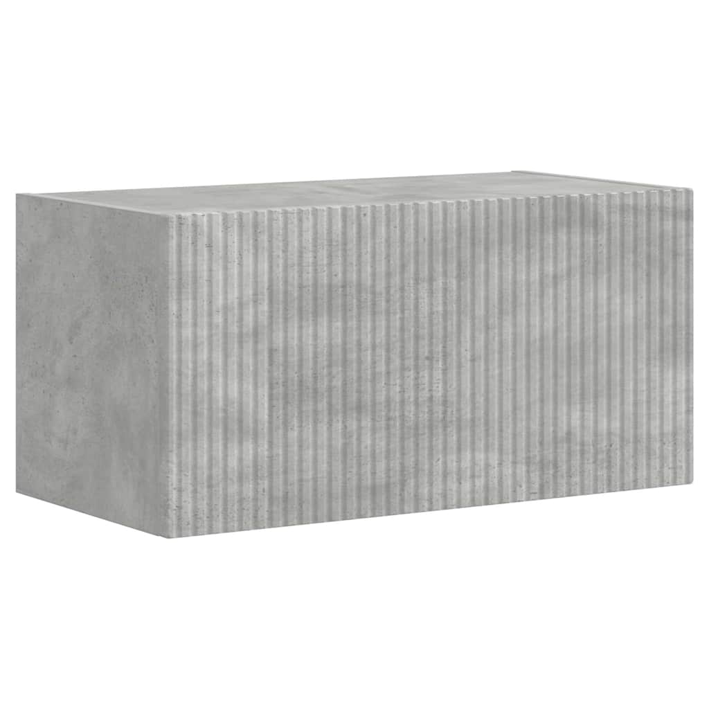 Meuble TV mural 2 pcs Béton 60 x 31 x 29,5 cm Bois d'ingénierie - XIOS