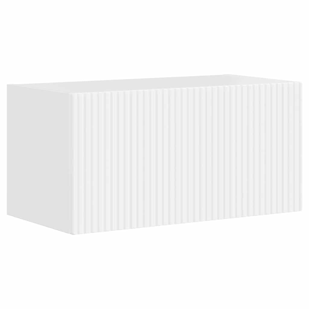 Meuble TV mural 2 pcs Blanc Brillant 60 x 31 x 29,5 cm - XIOS