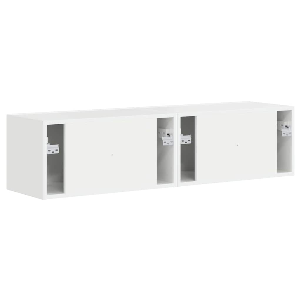 Meuble TV mural 2 pcs Blanc Brillant 60 x 31 x 29,5 cm - XIOS