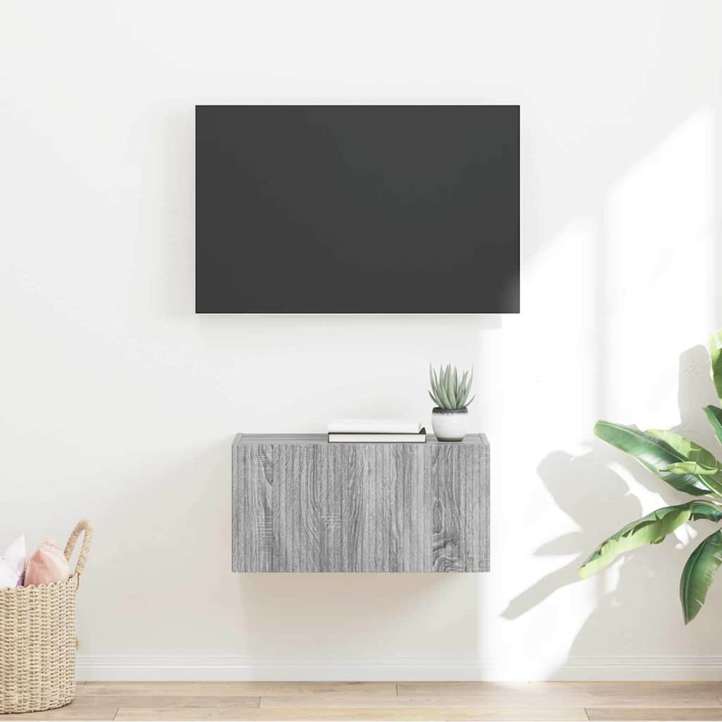 Meuble TV mural Gris Sonoma 60 x 31 x 29,5 cm Bois d'ingénierie - XIOS