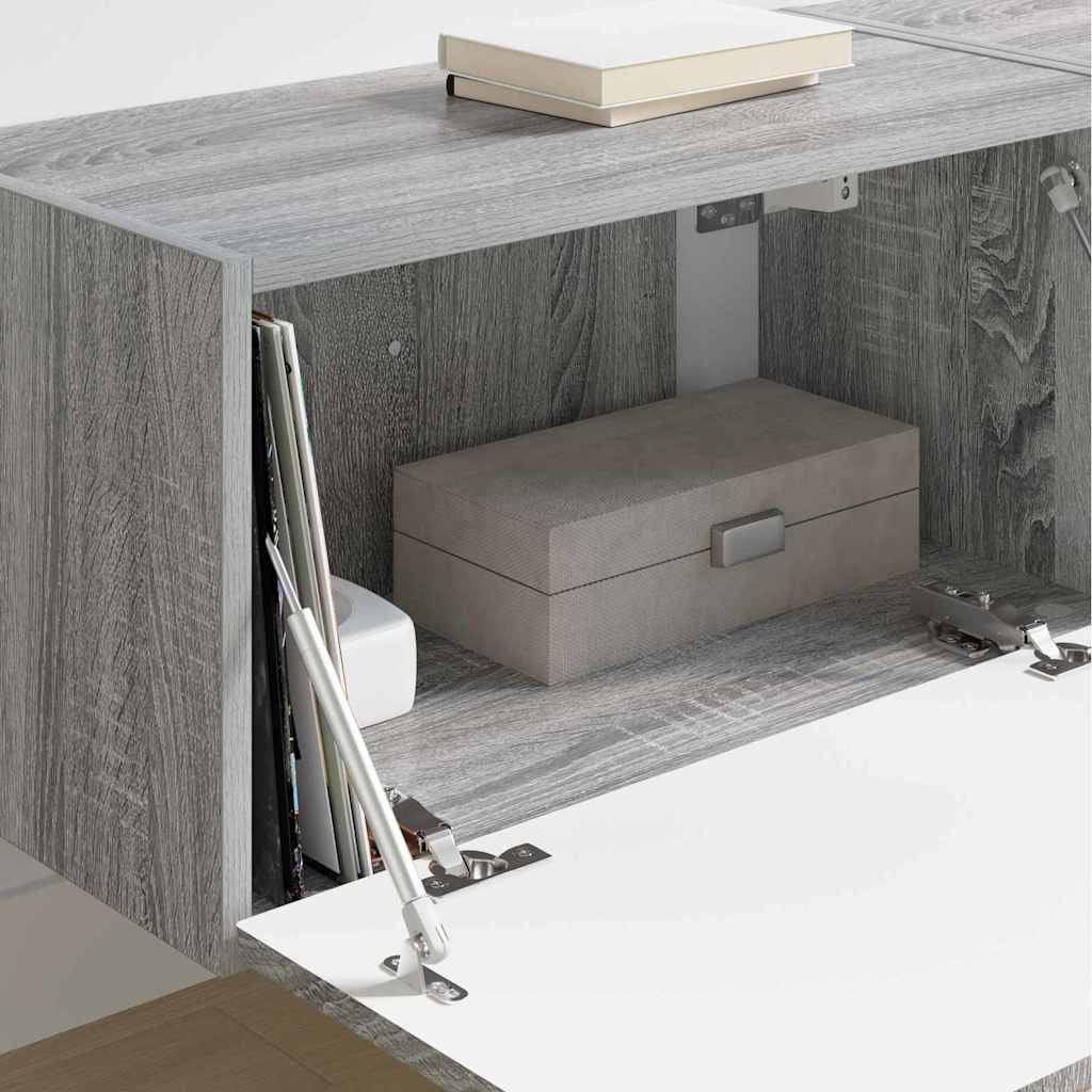 Meuble TV mural 2 pcs Gris Sonoma 60 x 31 x 29,5 cm - XIOS