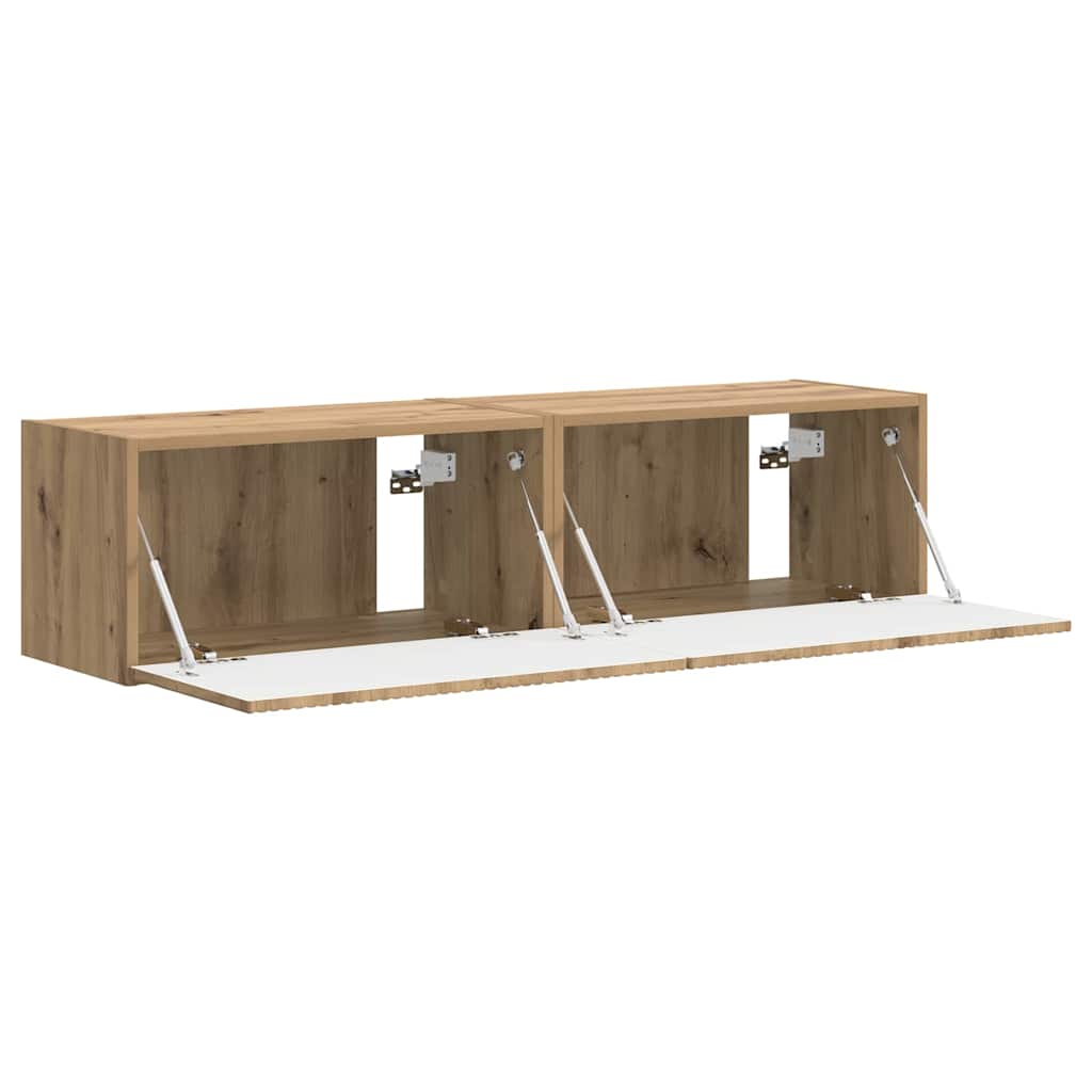 Meuble TV mural 2 pcs Chêne artisan 60 x 31 x 29,5 cm - XIOS