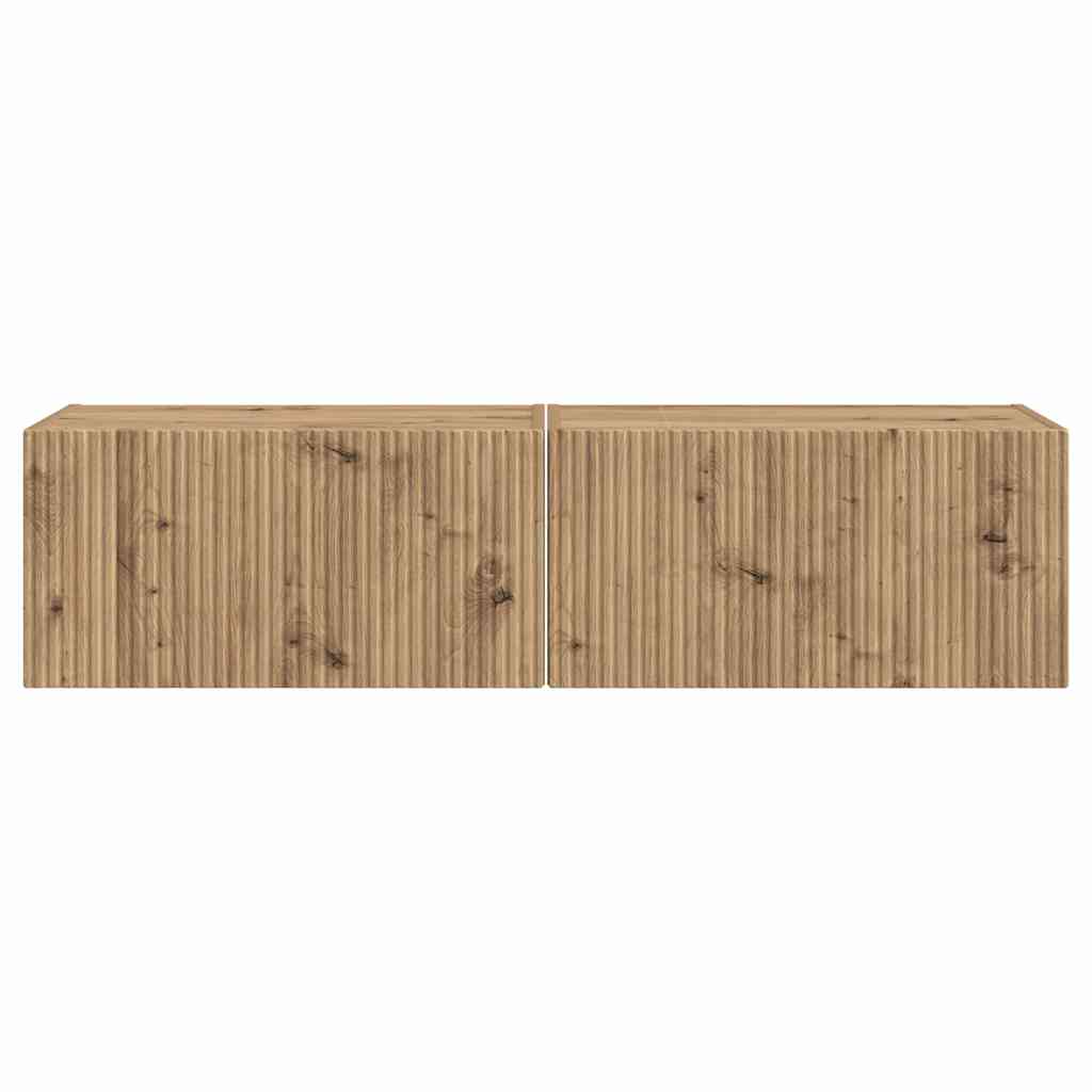 Meuble TV mural 2 pcs Chêne artisan 60 x 31 x 29,5 cm - XIOS