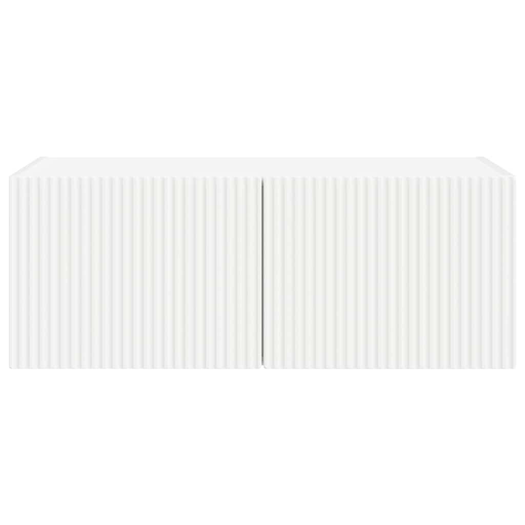 Meuble TV mural Blanc 78,5 x 31 x 29,5 cm Bois d'ingénierie - XIOS
