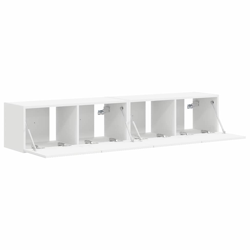 Meuble TV mural Montage mural 2 pcs Blanc 78,5 x 31 x 29,5 cm - XIOS
