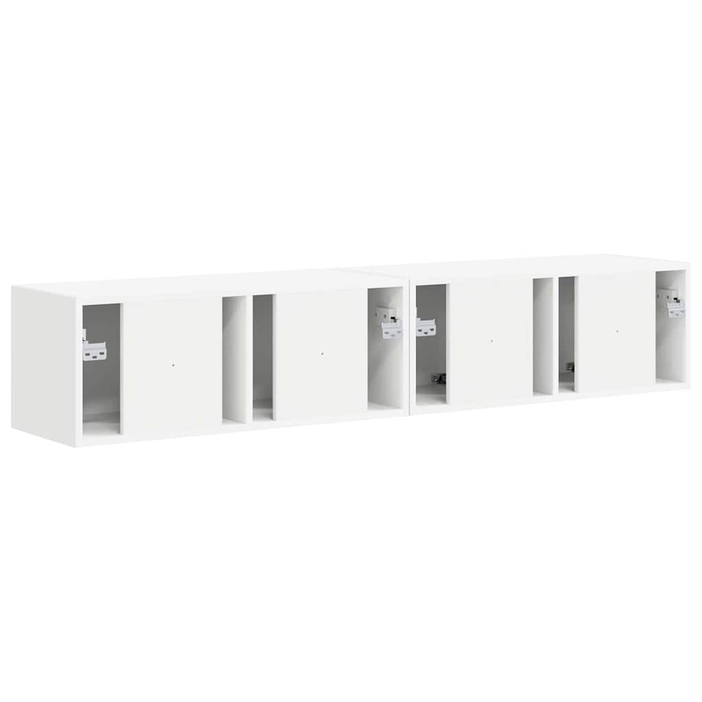 Meuble TV mural Montage mural 2 pcs Blanc 78,5 x 31 x 29,5 cm - XIOS