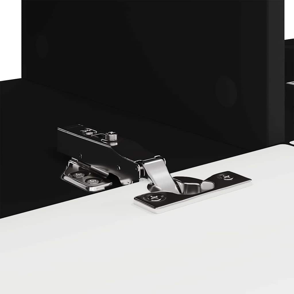 Meuble TV mural Montage mural 2 pcs Noir 78,5 x 31 x 29,5 cm