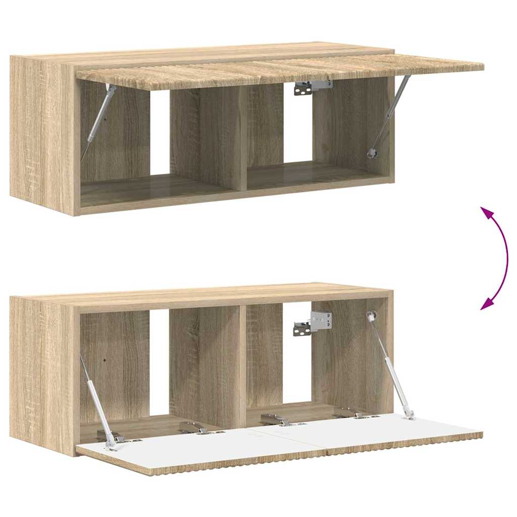 Meuble TV mural Sonoma 78,5 x 31 x 29,5 cm Bois d'ingénierie - XIOS