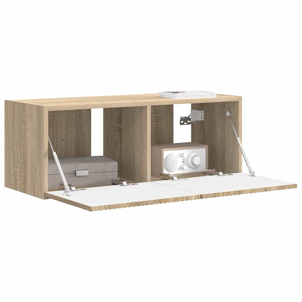 Meuble TV mural Sonoma 78,5 x 31 x 29,5 cm Bois d'ingénierie - XIOS