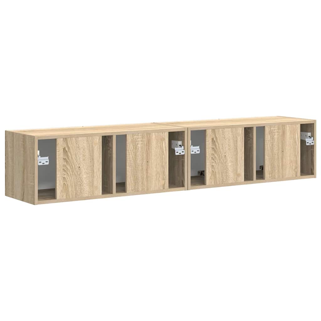 Meuble TV mural Montage mural 2 pcs Sonoma 78,5 x 31 x 29,5 cm - XIOS