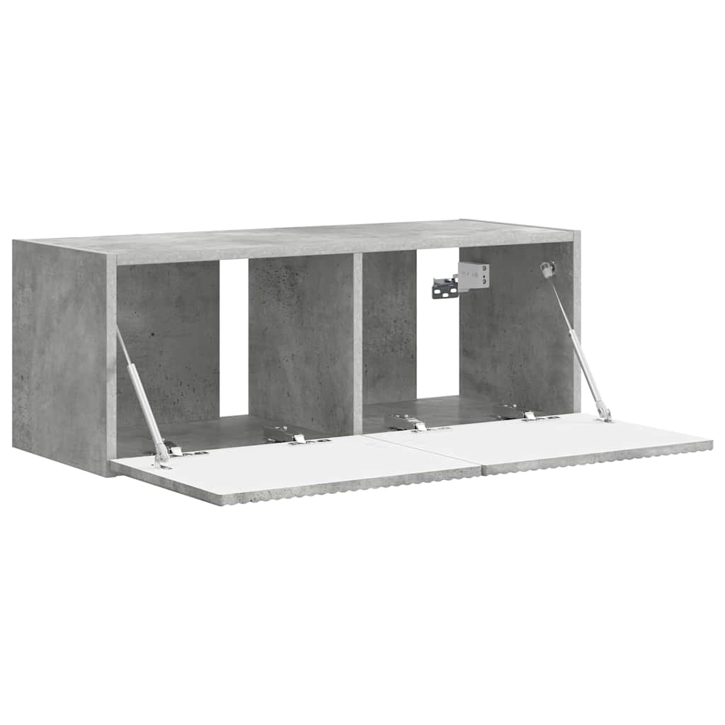 Meuble TV mural Béton 78,5 x 31 x 29,5 cm Bois d'ingénierie - XIOS