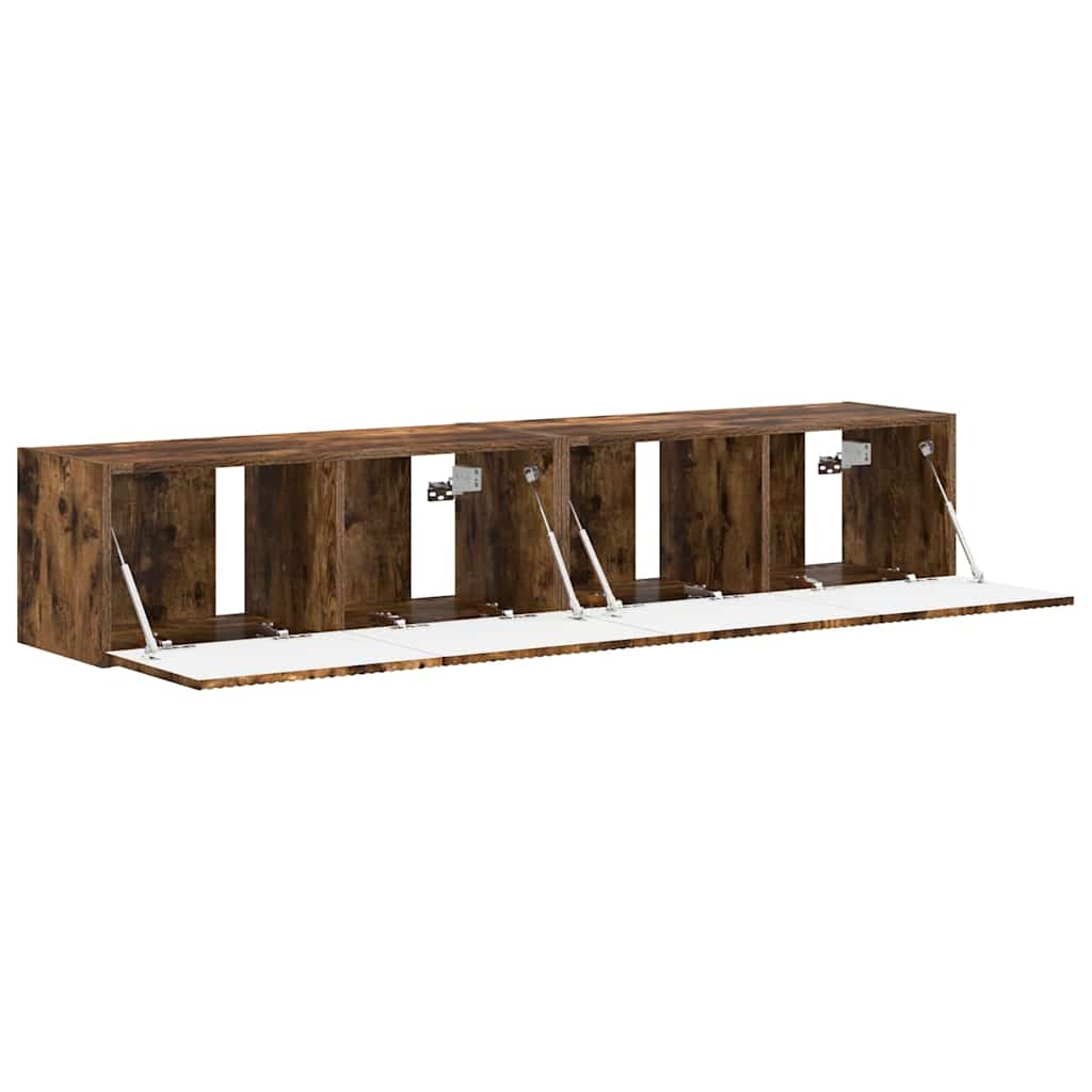 Meuble TV mural 2 pcs Chêne fumé 78,5 x 31 x 29,5 cm - XIOS