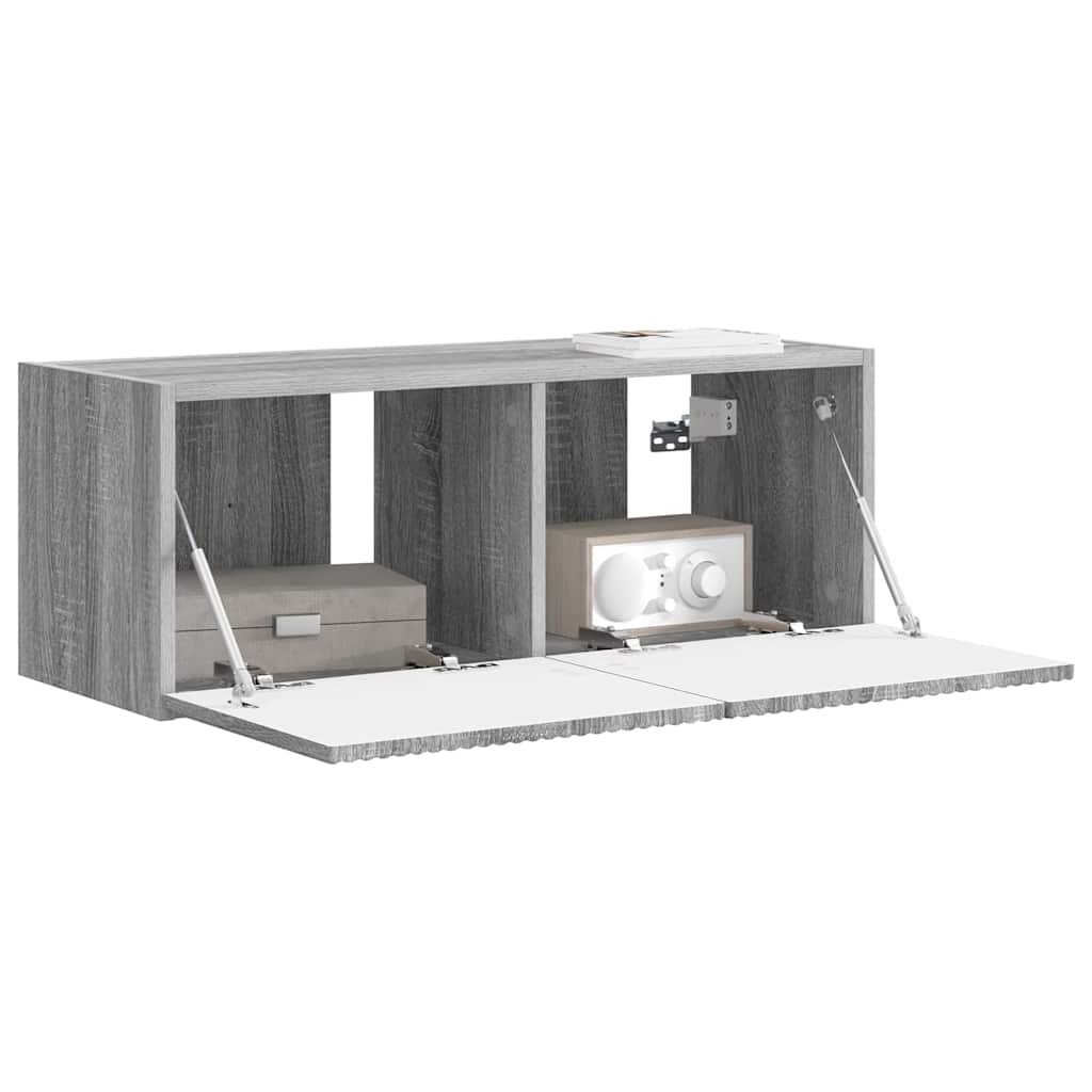 Meuble TV mural Montage mural Gris Sonoma 78,5 x 31 x 29,5 cm - XIOS