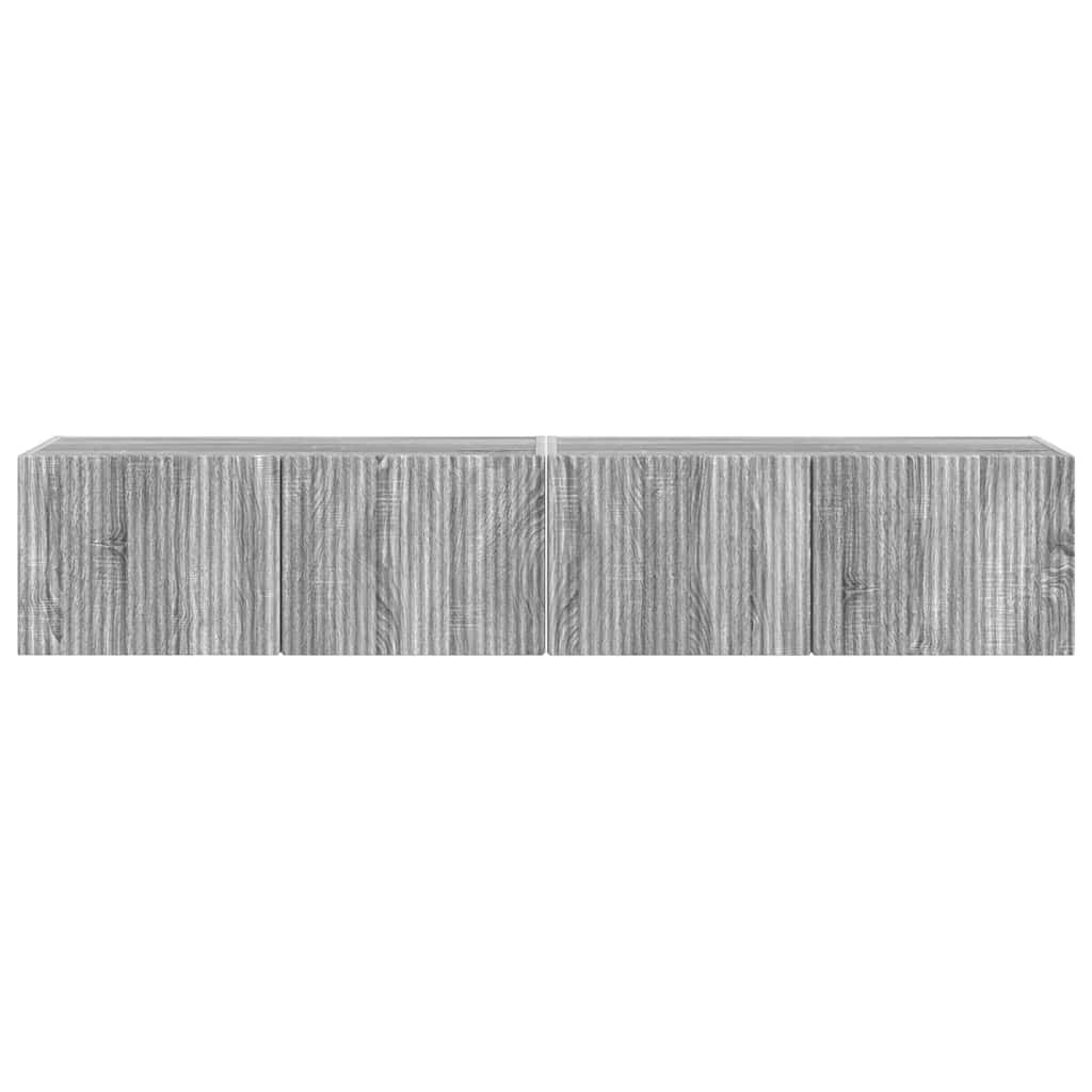 Meuble TV mural 2 pcs Gris Sonoma 78,5 x 31 x 29,5 cm - XIOS