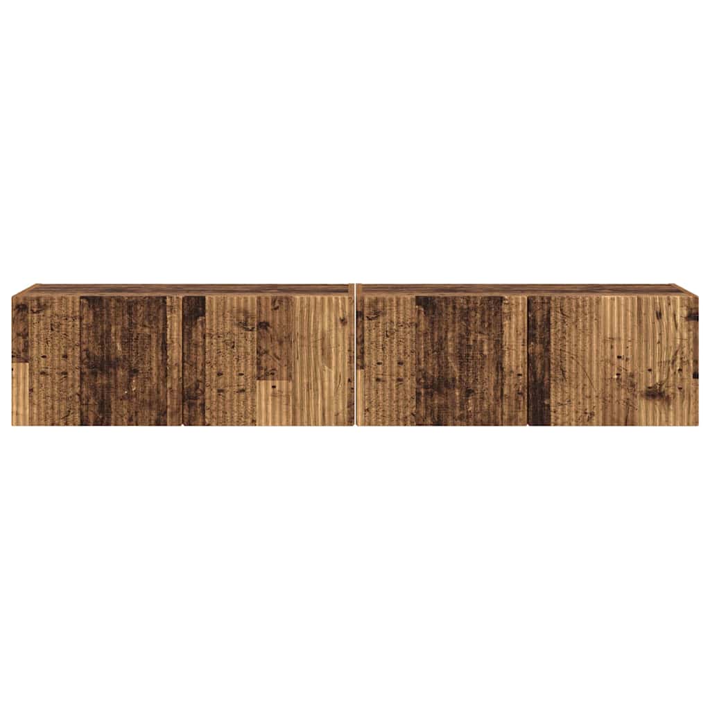 Meuble TV mural 2 pcs Bois Ancien 78,5 x 31 x 29,5 cm - XIOS