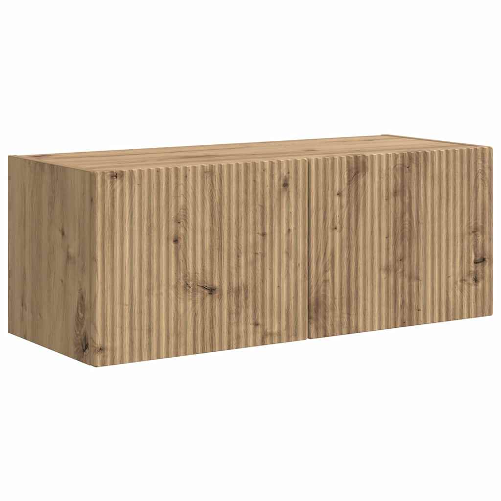 Meuble TV mural 2 pcs Chêne artisan 78,5 x 31 x 29,5 cm - XIOS
