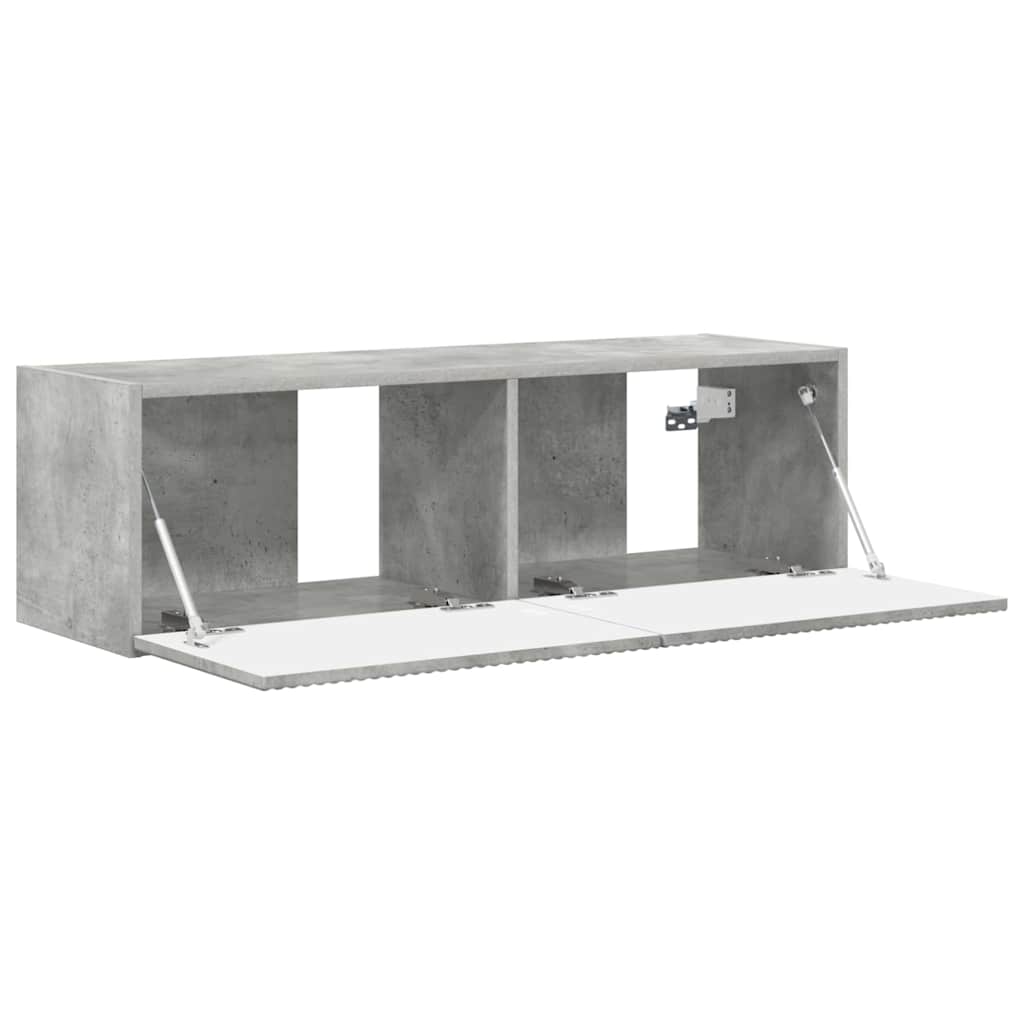 Meuble TV mural Béton 98 x 31 x 29,5 cm Bois d'ingénierie - XIOS