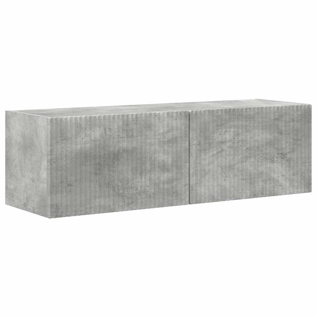 Meuble TV mural 2 pcs Béton 98 x 31 x 29,5 cm Bois d'ingénierie - XIOS