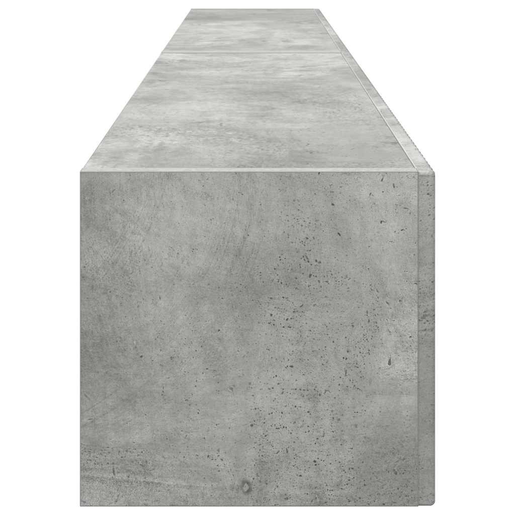 Meuble TV mural 2 pcs Béton 98 x 31 x 29,5 cm Bois d'ingénierie - XIOS