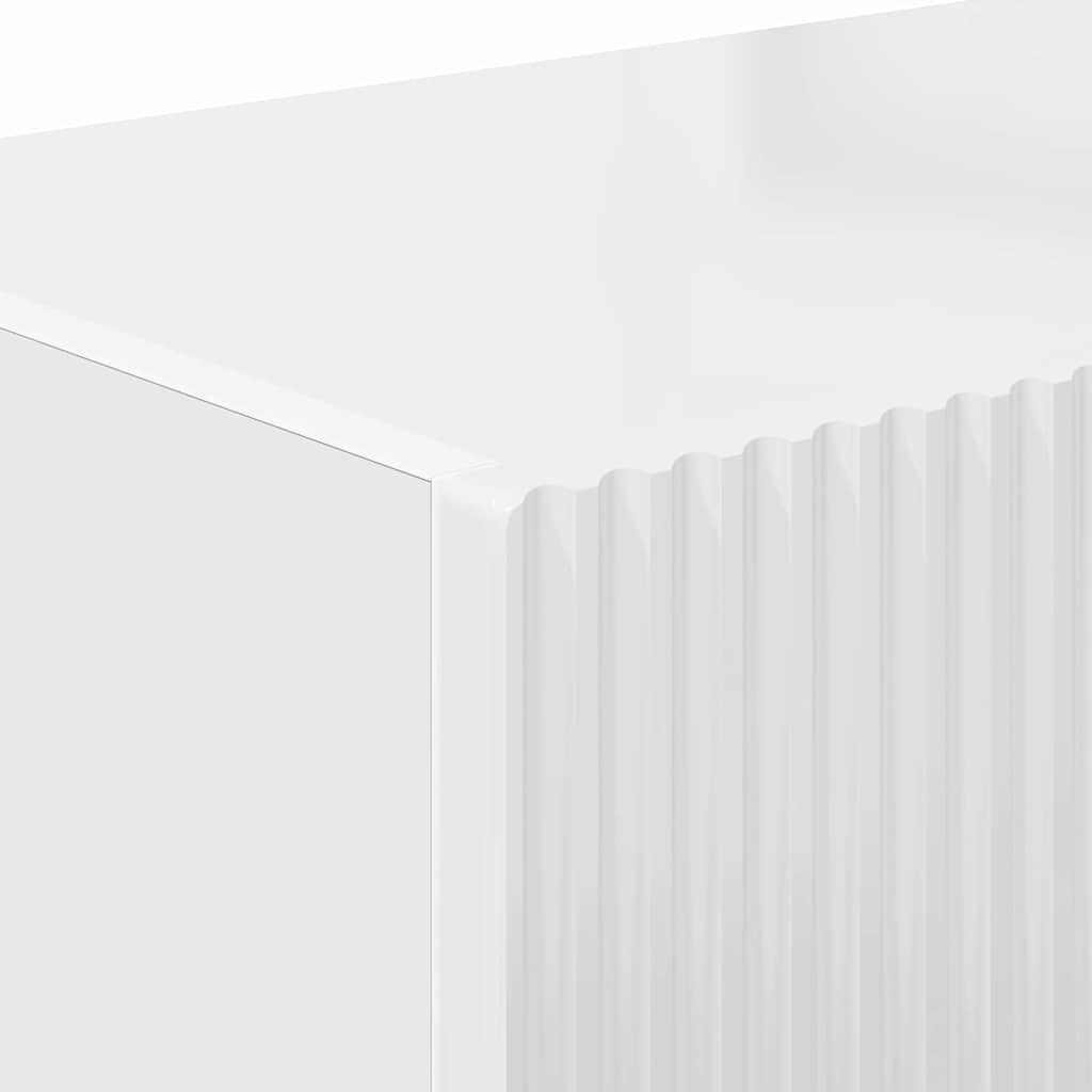 Meuble TV mural Montage mural Blanc Brillant 98 x 31 x 29,5 cm - XIOS