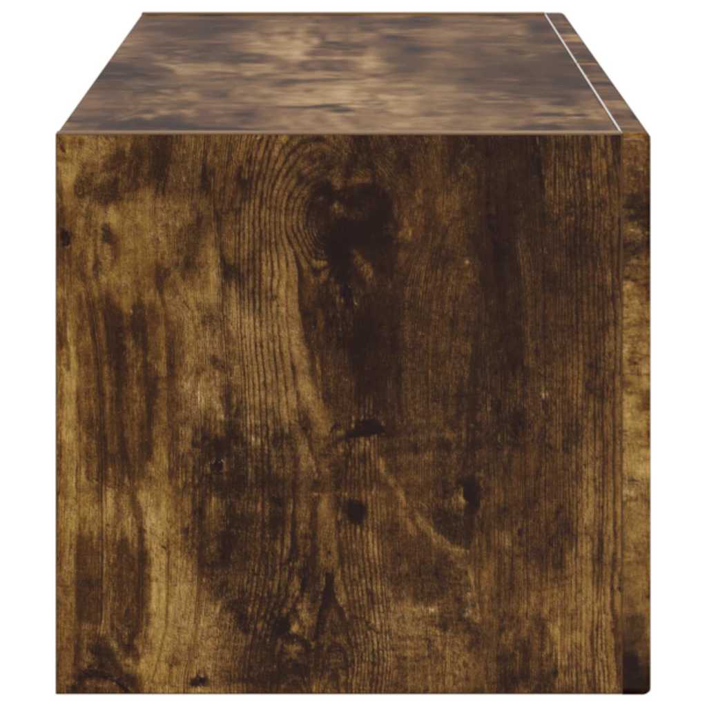 Meuble TV mural Chêne fumé 98 x 31 x 29,5 cm Bois d'ingénierie - XIOS