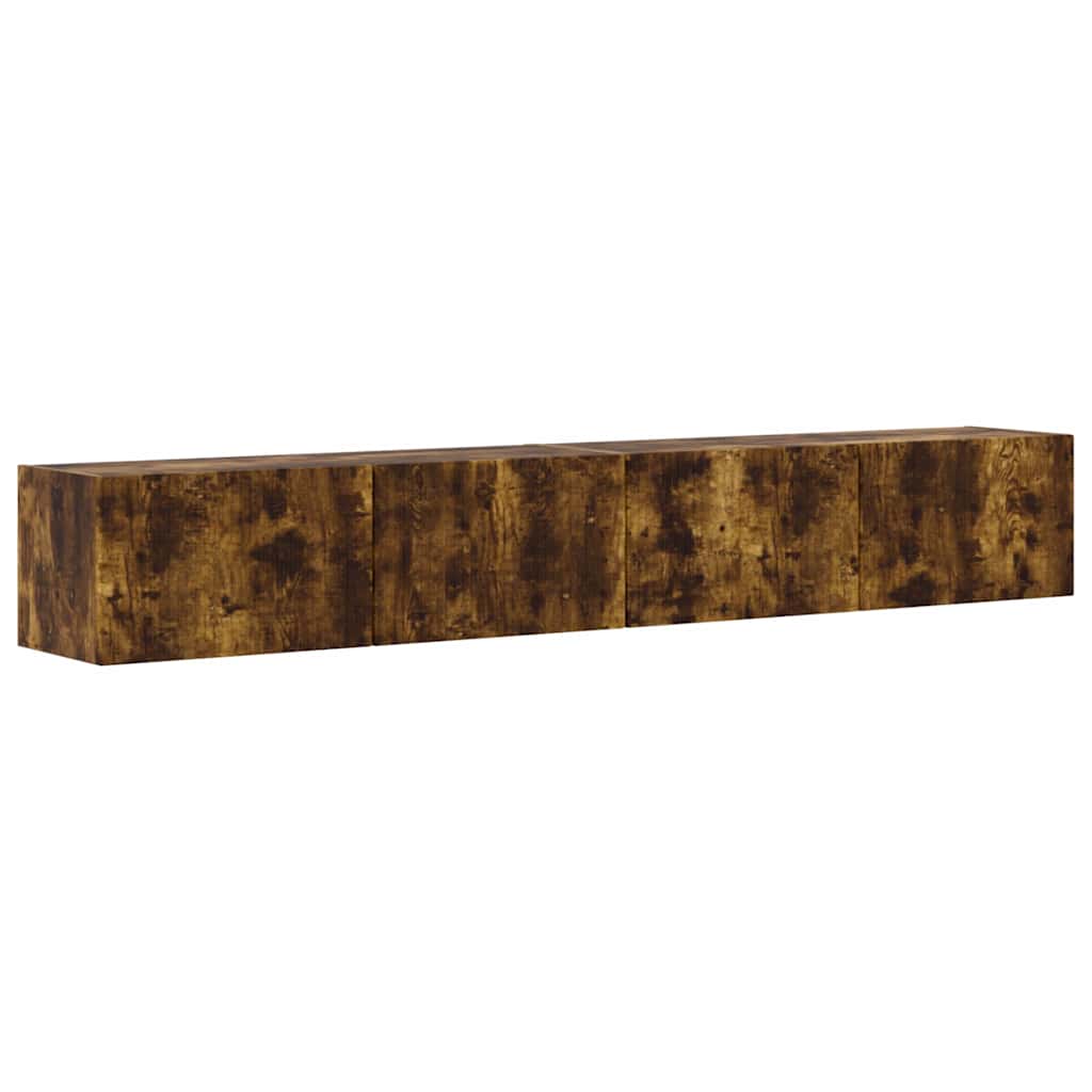 Meuble TV mural 2 pcs Chêne fumé 98 x 31 x 29,5 cm - XIOS