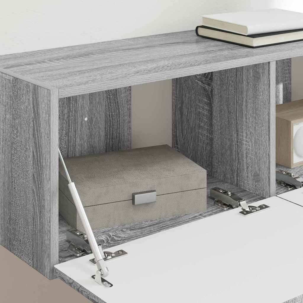 Meuble TV mural Gris Sonoma 98 x 31 x 29,5 cm Bois d'ingénierie - XIOS