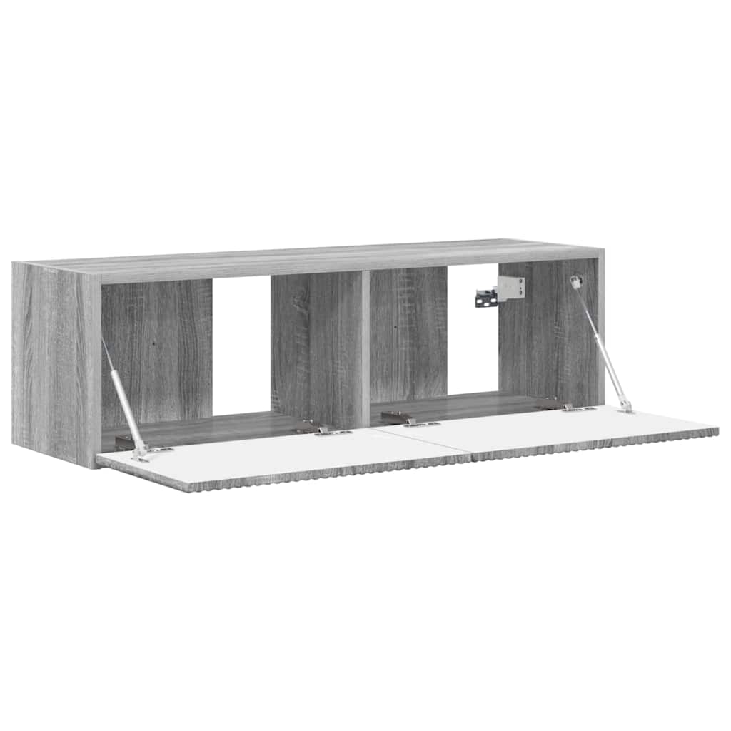 Meuble TV mural Gris Sonoma 98 x 31 x 29,5 cm Bois d'ingénierie - XIOS