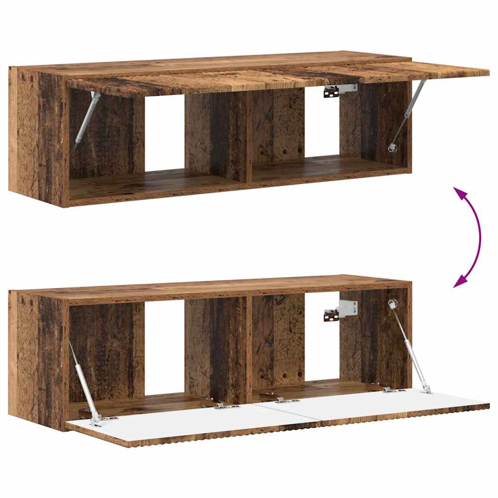 Meuble TV mural Bois Ancien 98 x 31 x 29,5 cm Bois d'ingénierie - XIOS
