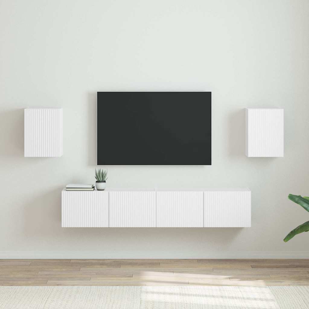 Meuble TV mural 2 pcs Blanc 30 x 31 x 40 cm Bois d'ingénierie - XIOS
