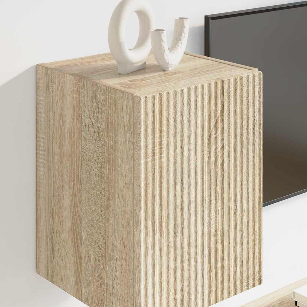 Meuble TV mural 2 pcs Sonoma 30 x 31 x 40 cm Bois d'ingénierie - XIOS