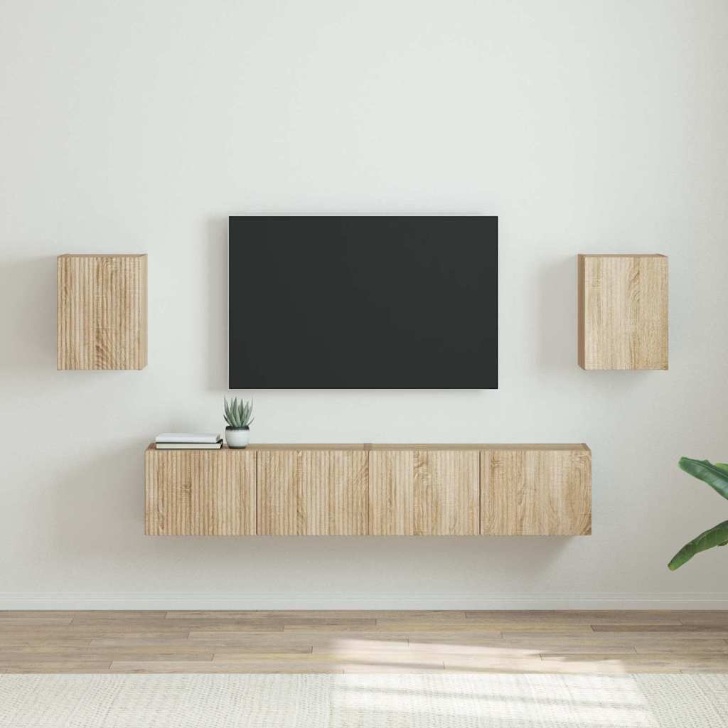 Meuble TV mural 2 pcs Sonoma 30 x 31 x 40 cm Bois d'ingénierie - XIOS