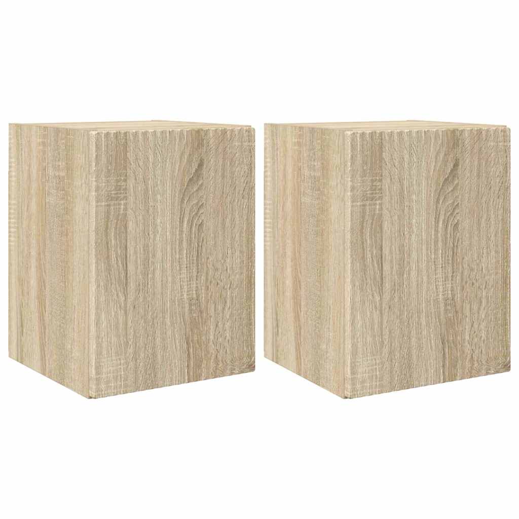 Meuble TV mural 2 pcs Sonoma 30 x 31 x 40 cm Bois d'ingénierie - XIOS