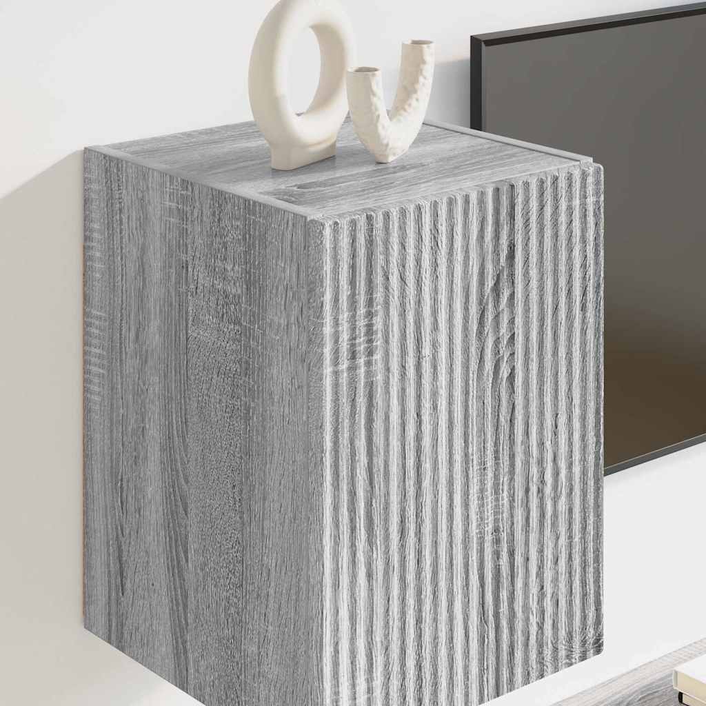 Meuble TV mural Gris Sonoma 30 x 31 x 40 cm Bois d'ingénierie - XIOS