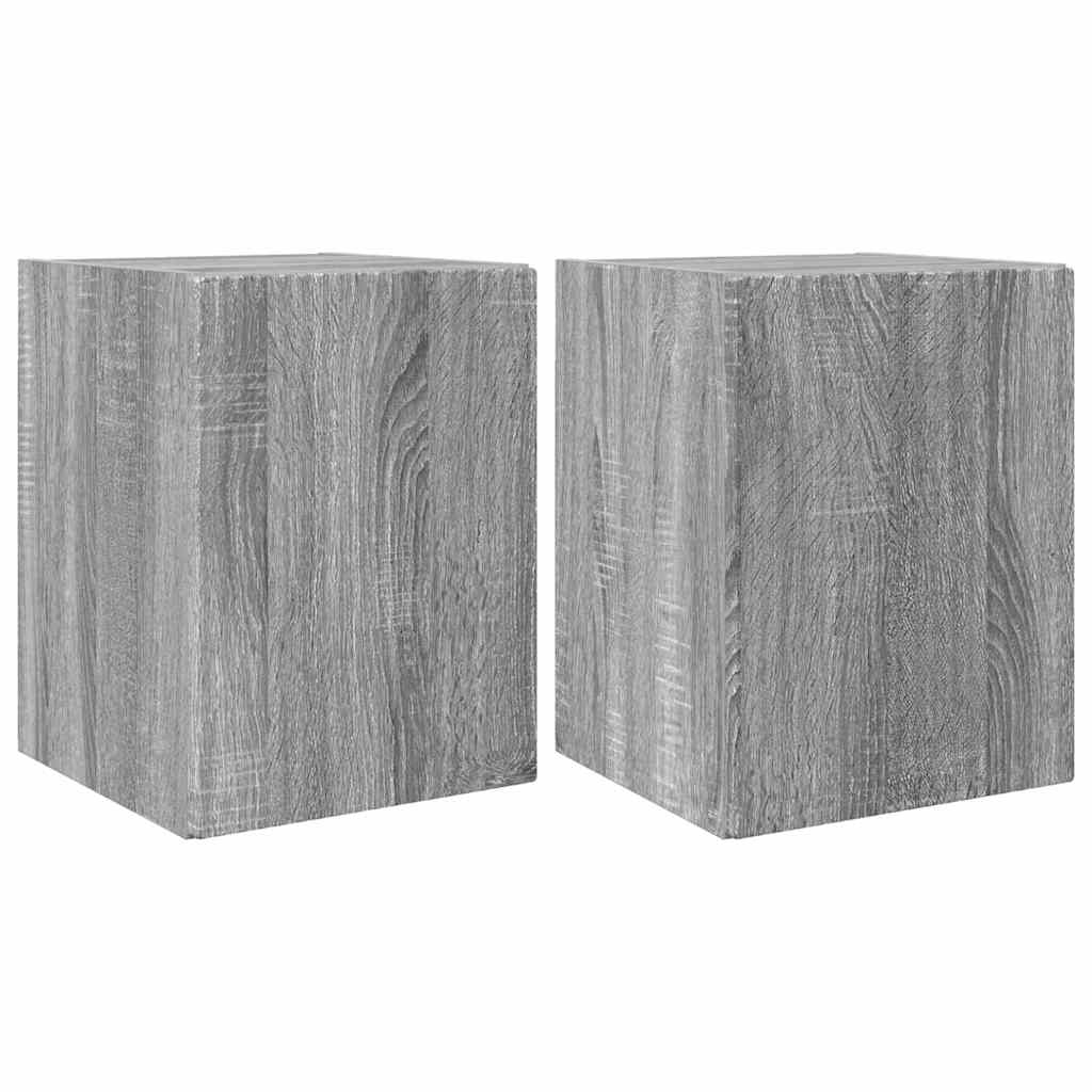 Meuble TV mural Montage mural 2 pcs Gris Sonoma 30 x 31 x 40 cm - XIOS