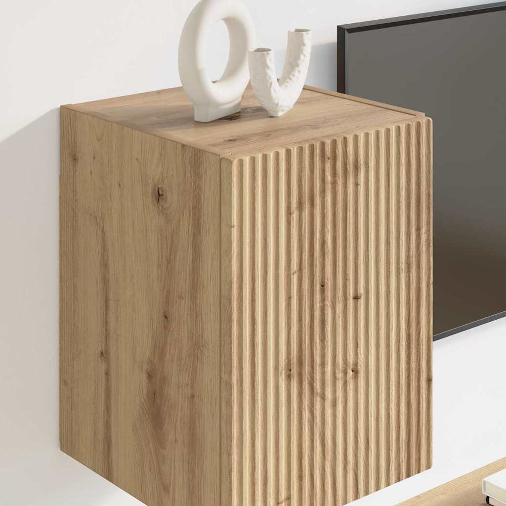 Meuble TV mural 2 pcs Chêne artisan Bois d'ingénierie - XIOS