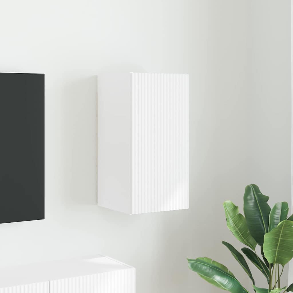 Meuble TV mural 30 x 31 x 60 cm Blanc Bois d'ingénierie - XIOS