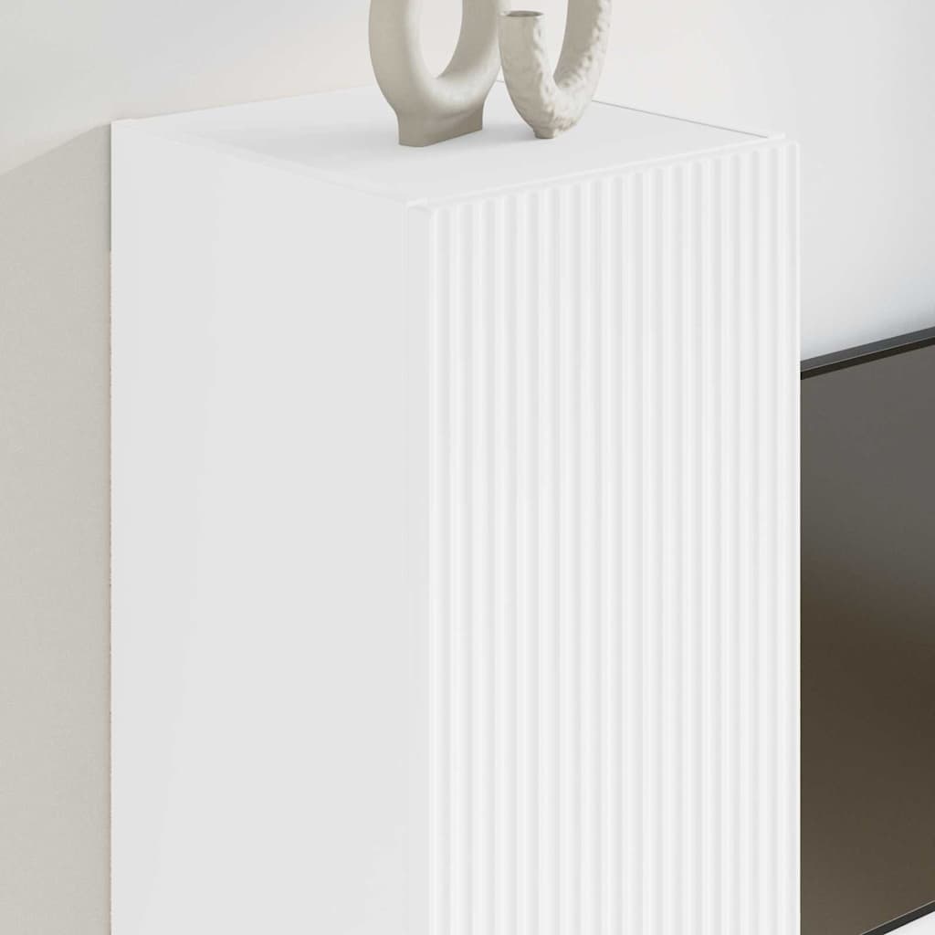 Meuble TV mural 2 pcs Blanc 30 x 31 x 60 cm Bois d'ingénierie - XIOS