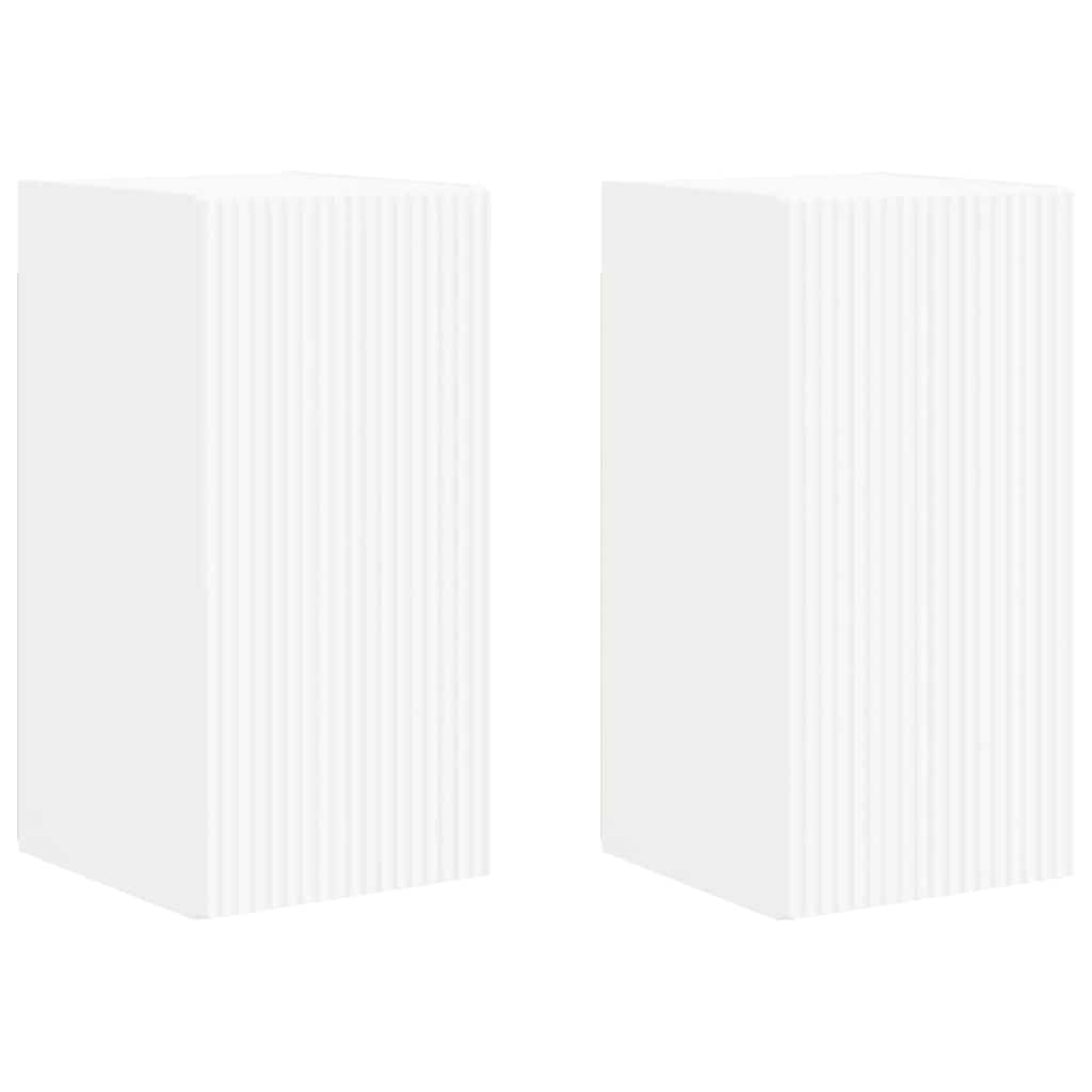 Meuble TV mural 2 pcs Blanc 30 x 31 x 60 cm Bois d'ingénierie - XIOS