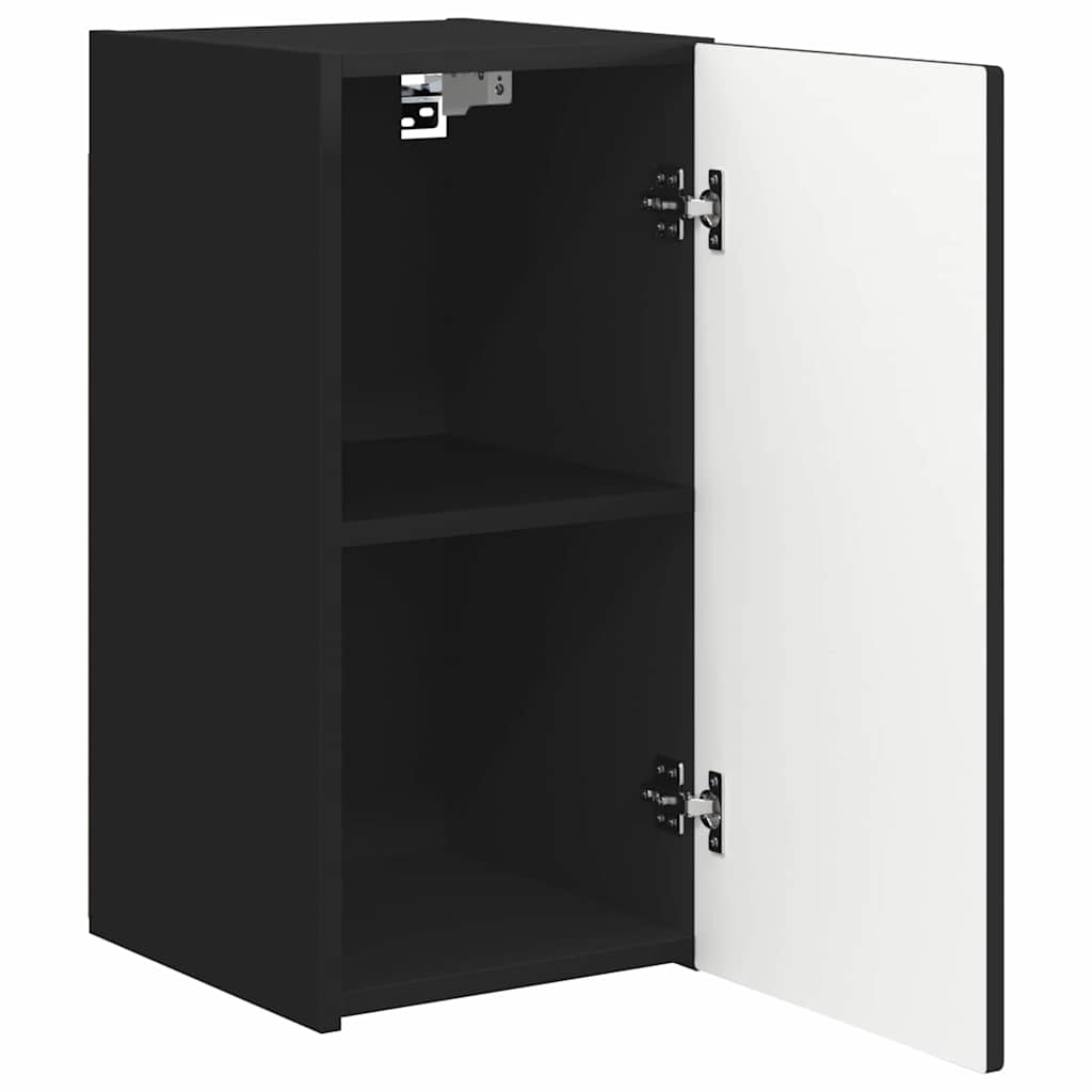 Meuble TV mural Noir 30 x 31 x 60 cm Bois d'ingénierie - XIOS