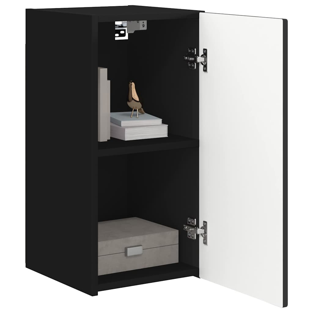 Meuble TV mural Noir 30 x 31 x 60 cm Bois d'ingénierie - XIOS