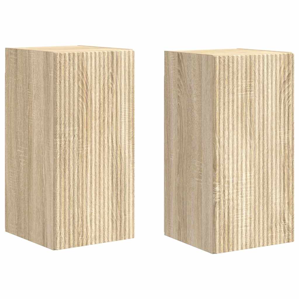 Meuble TV mural 2 pcs Sonoma 30 x 31 x 60 cm Bois d'ingénierie - XIOS