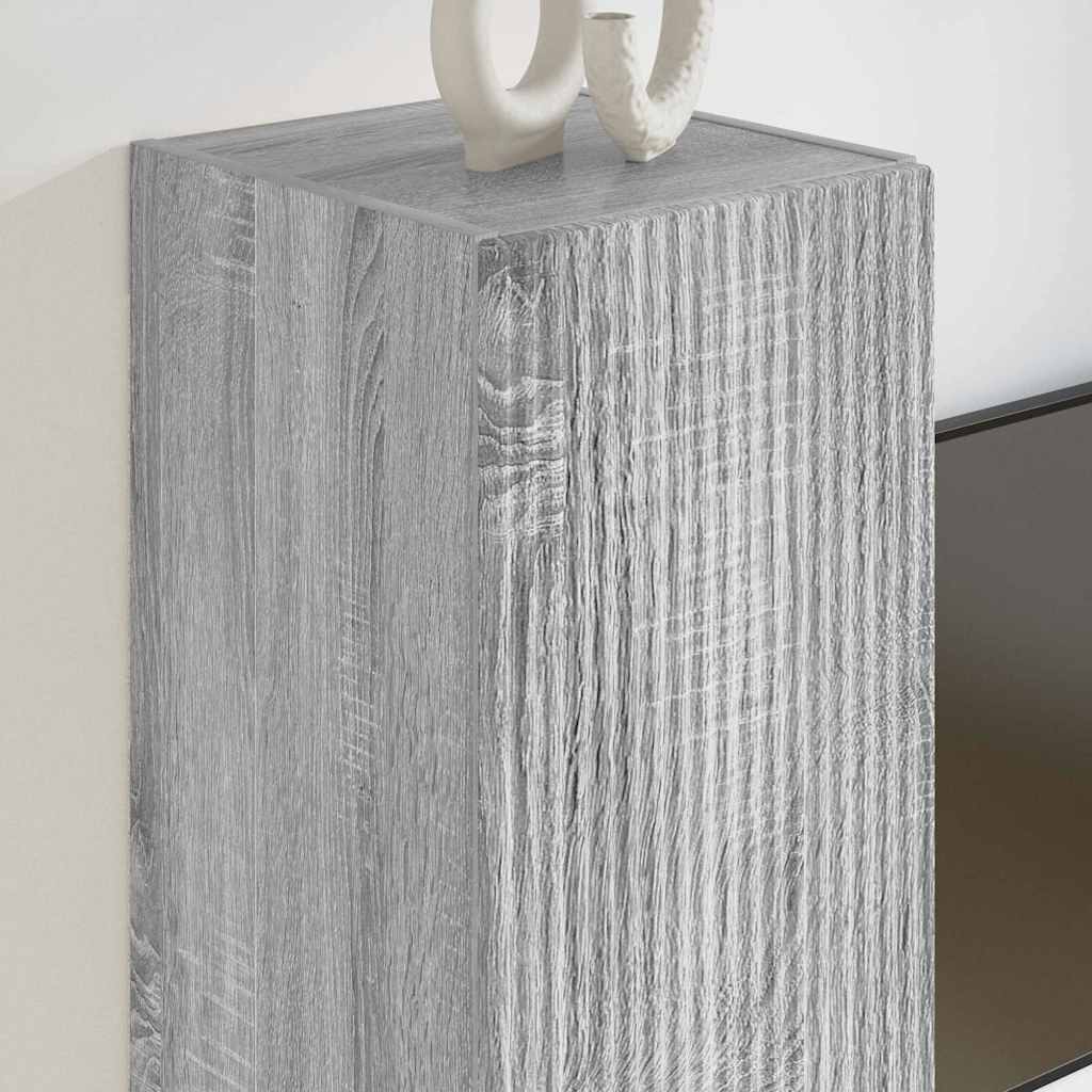 Meuble TV mural Montage mural 2 pcs Gris Sonoma 30 x 31 x 60 cm - XIOS