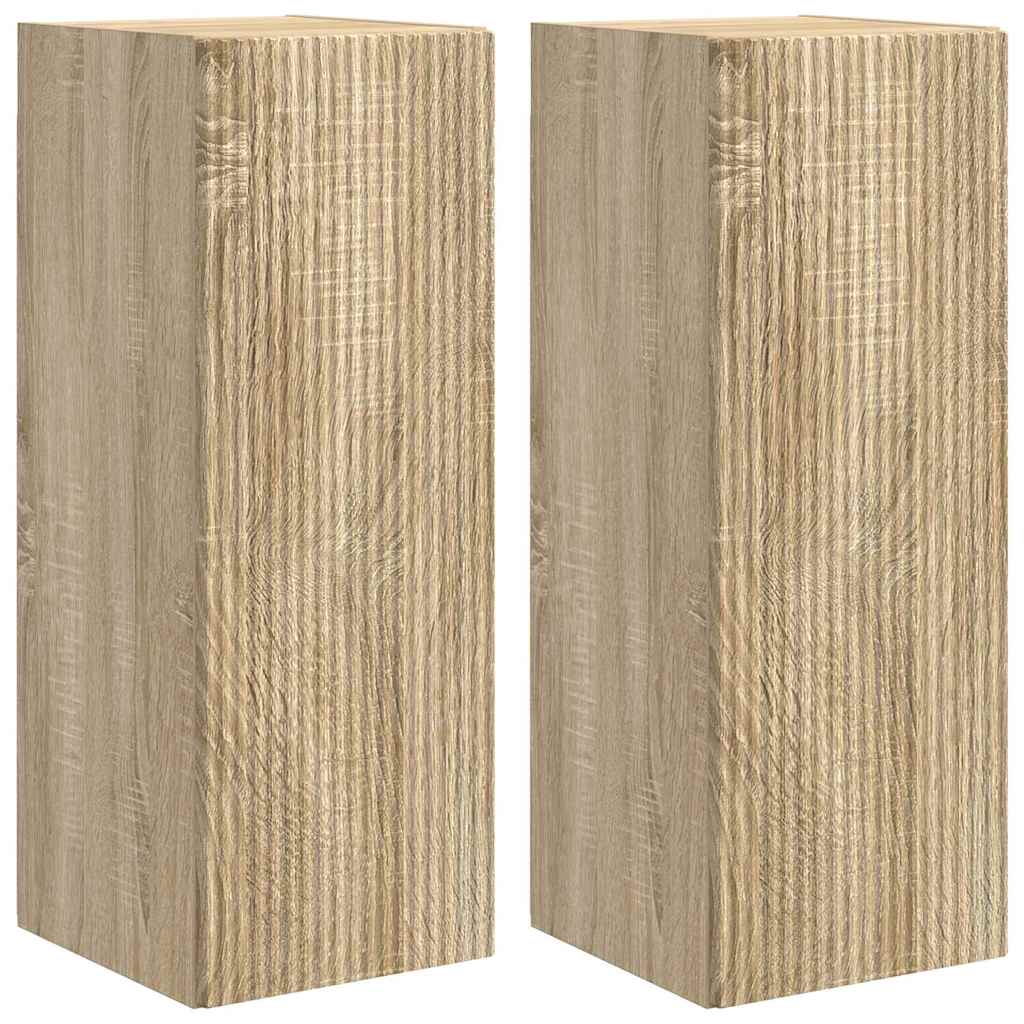 Meuble TV mural 2 pcs Sonoma 30 x 31 x 80 cm Bois d'ingénierie - XIOS