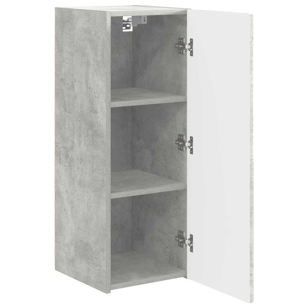 Meuble TV mural Béton 30 x 31 x 80 cm Bois d'ingénierie - XIOS