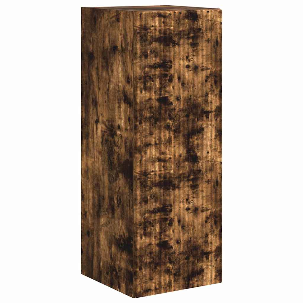Meuble TV mural Chêne fumé 30 x 31 x 80 cm Bois d'ingénierie - XIOS