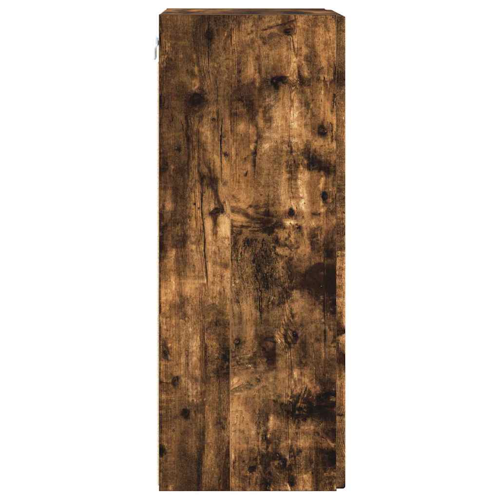 Meuble TV mural Chêne fumé 30 x 31 x 80 cm Bois d'ingénierie - XIOS