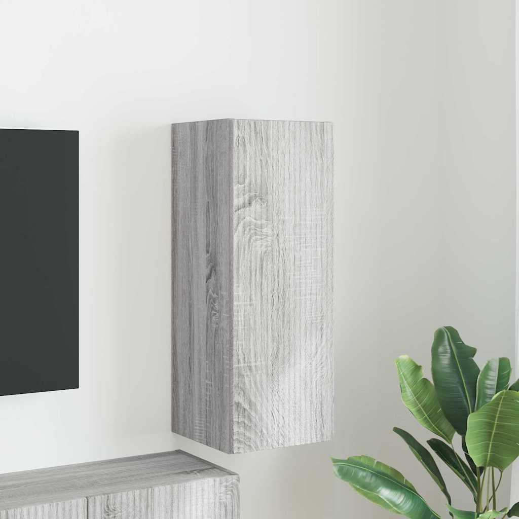 Meuble TV mural Gris Sonoma 30 x 31 x 80 cm Bois d'ingénierie - XIOS
