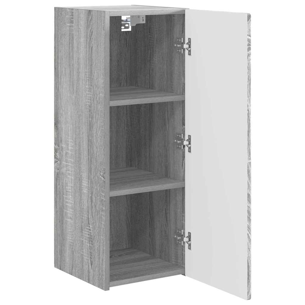 Meuble TV mural Gris Sonoma 30 x 31 x 80 cm Bois d'ingénierie - XIOS